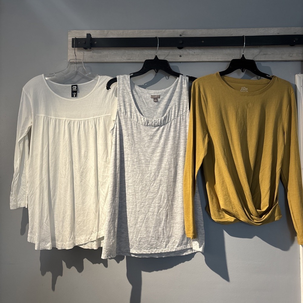 Women's Tops Lot of 3 Casual Cotton Tees‎ Size Medium J Crew J Jill Lightweight